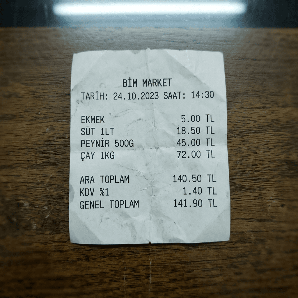 Türk market fişi